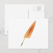Carte Postale Stylo de cannette de plume (Devant / Derrière)
