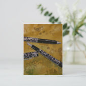 Carte Postale stylo fontaine art antique (Debout devant)