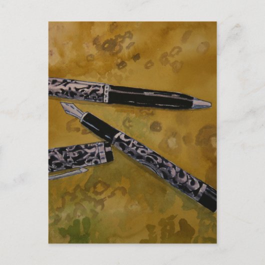 Carte Postale stylo fontaine art antique (Devant)