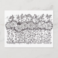 Stylo rose noir et blanc et dessin d'encre