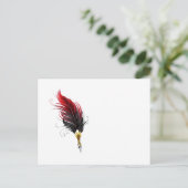 Carte Postale Stylo rouge en plumes avec nib or (Debout devant)