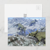 Carte Postale Styracosaure près de l'eau - rendu 3D (Devant / Derrière)