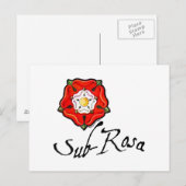 Carte Postale Sub Rosa (Devant / Derrière)