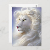 Carte Postale Sublimation Lion blanc (Devant / Derrière)