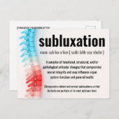 Carte Postale Subluxe Chiropratique Rappel/Réactivation (Devant / Derrière)