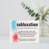 Carte Postale Subluxe Chiropratique Rappel/Réactivation (Debout devant)