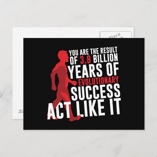 Carte Postale Succès évolutionnaire (Devant / Derrière)