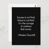 Carte Postale Success is not final, failure is not fatal: It is  (Devant / Derrière)