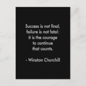 Carte Postale Success is not final, failure is not fatal: It is  (Devant)