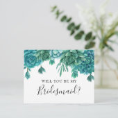 Carte Postale Succulent Serez-vous ma demoiselle d'honneur. Cact (Debout devant)