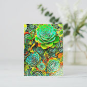 Carte postale Succulente Garden Pop Art (Debout devant)