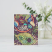 Carte Postale Succulents et petits objets d'art de jardin (Debout devant)