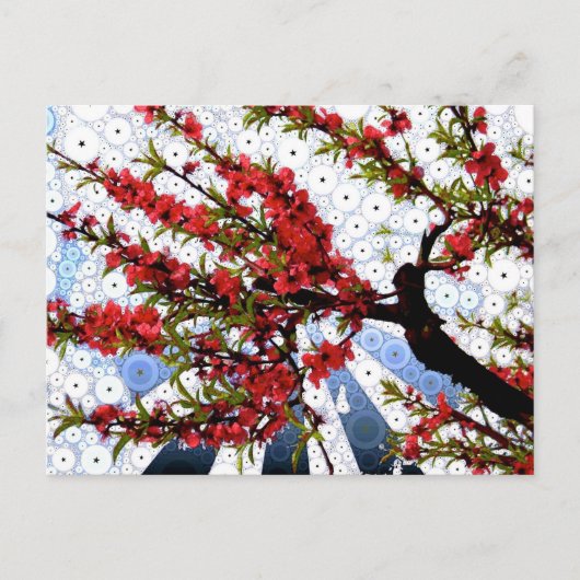 Carte postale Succursale de framboise et de fleur  (Devant)
