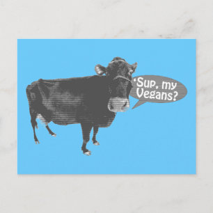 Carte Postale 'suce mes végétaliens