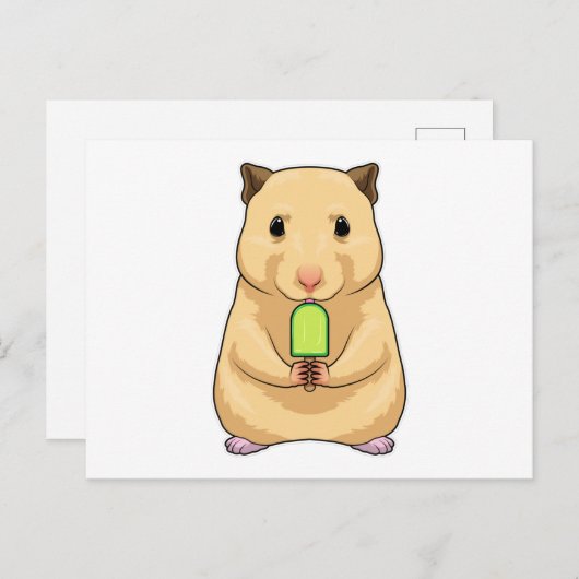 Carte Postale Sucette de hamster (Devant / Derrière)