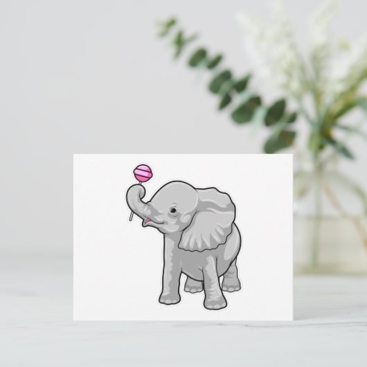 Carte Postale Sucette éléphant (Debout devant)