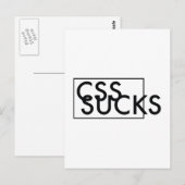 CARTE POSTALE SUCKS CSS (Devant / Derrière)