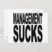 Carte Postale Sucks de gestion (Devant / Derrière)