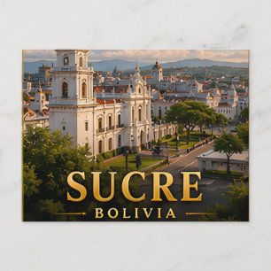 Carte Postale Sucre Bolivie pour le patrimoine colonial bolivien