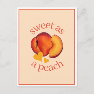 Carte Postale Sucré comme une pêche pêches mûres de Géorgie Frui