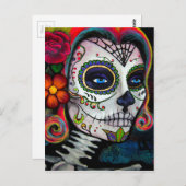 Carte Postale Sucre Crâne bonbon (Devant / Derrière)