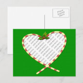 Carte Postale Sucre de canne Coeur de votre photo (Devant / Derrière)