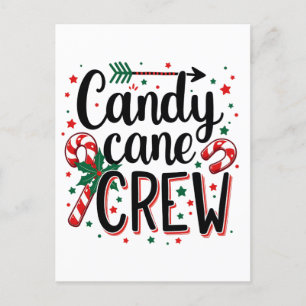 Carte Postale Sucre de canne de l'équipage Noël collation cousin