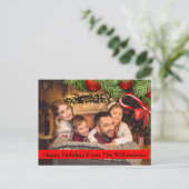 Carte Postale Sucre de canne de Noël Frontière Joyeux Fêtes (Debout devant)