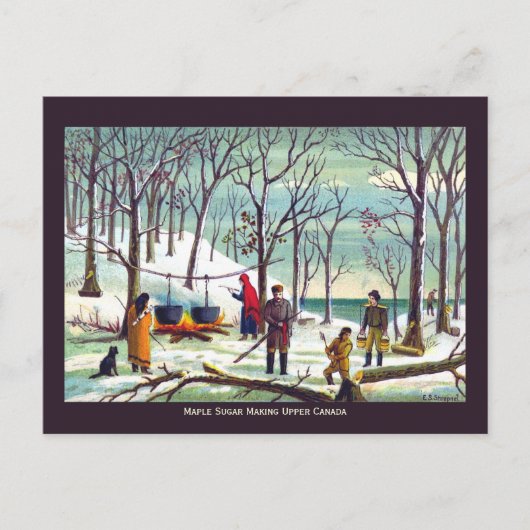 Carte Postale Sucre de sirop d'érable du Haut-Canada (Devant)