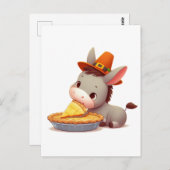 Carte Postale Sucré Donkey Mange Pie (Devant / Derrière)