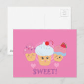 Carte Postale Sucres - Cupcakes ! (Devant / Derrière)