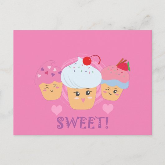 Carte Postale Sucres - Cupcakes ! (Devant)