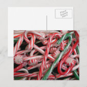 Carte Postale Sucres de canne et menthe de Noël (Devant / Derrière)