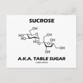 Carte Postale Sucrose A.K.A. Sucre de table (molécule chimique) (Devant)