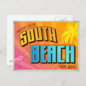CARTE POSTALE SUD BEACH (Devant / Derrière)