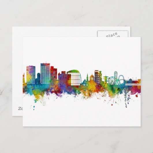 Carte Postale Sud-en-mer Angleterre Skyline (Devant / Derrière)