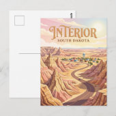 Carte Postale Sud intérieur du Dakota (Devant / Derrière)