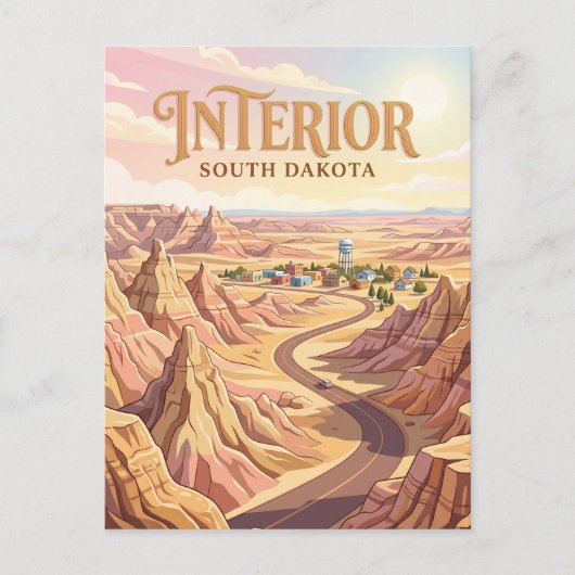 Carte Postale Sud intérieur du Dakota (Devant)