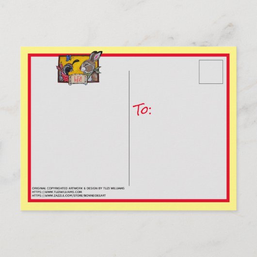 Carte Postale Sud-ouest Salut Animaux Lapin Caille Souvenir (Dos)