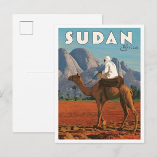 Carte Postale Sudan Africa Vintage Travel 