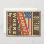 Carte Postale Sudbury Massachusetts (Devant / Derrière)