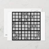 Carte Postale Sudoku - Brainteaser (Devant / Derrière)