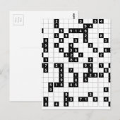 Carte Postale sudoku noir blanc (Devant / Derrière)