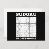 Carte Postale Sudoku Puzzle Jeu d'amour graphique (Devant / Derrière)