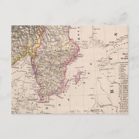 Carte Postale Suède du Sud et Norvège (Devant)
