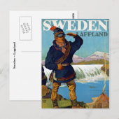 Carte Postale Suède ~ Lappland (Devant / Derrière)