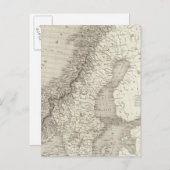 Carte Postale Suède, Norvège et Danemark (Devant / Derrière)