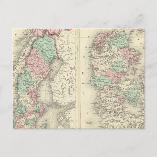 Carte Postale Suède, Norvège et Danemark 2 (Devant)
