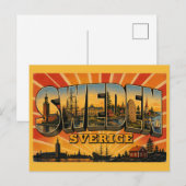 Carte Postale Suède Pays Vintage  (Devant / Derrière)