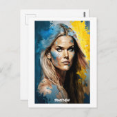 Carte postale Suède Portrait Abstrait - World of W (Devant / Derrière)